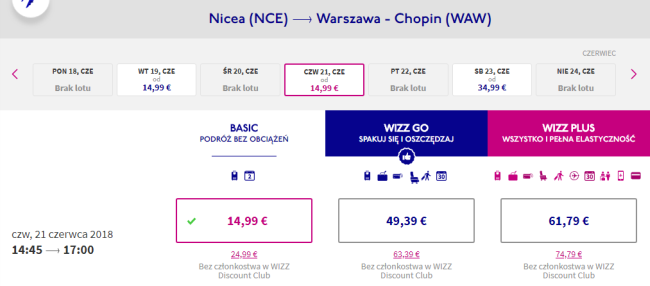 Rezerwacja przelotów z Nicei do Warszawy