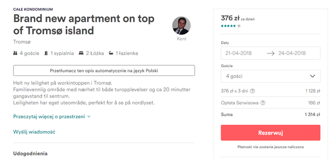 tromso mieszkanie