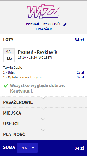 Rezerwacja przelotów z Poznania do Reykjaviku