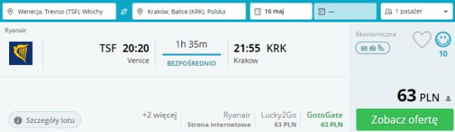 kraków lot