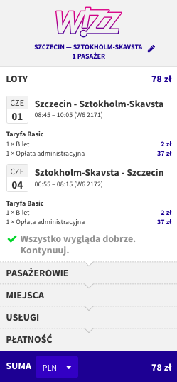 zarezerwuj lot do sztokholmu