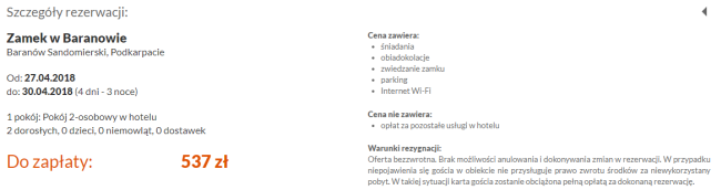 potwierdzenie rezerwacji