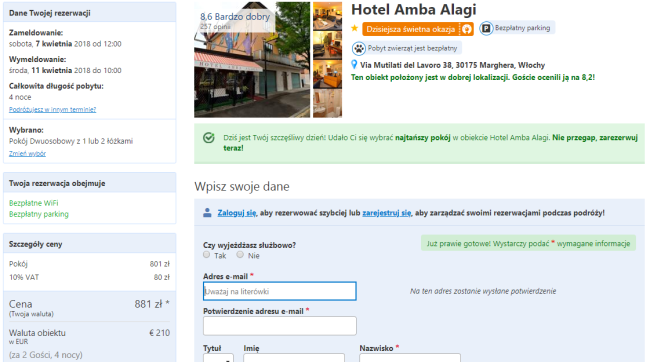 wenecja hotel