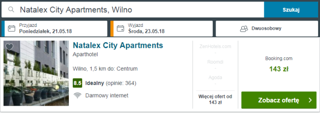 Rezerwacja obiektu w Wilnie