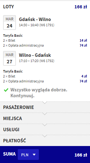 wilno loty