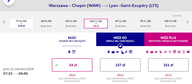 Rezerwacja przelotów z Warszawy do Lyonu