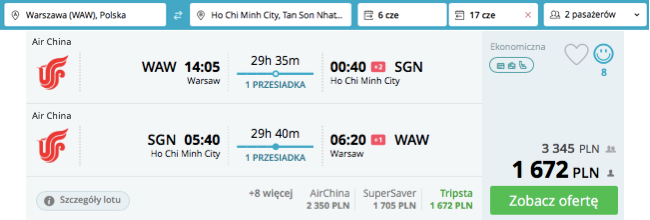 zarezerwuj lot do wietnamu