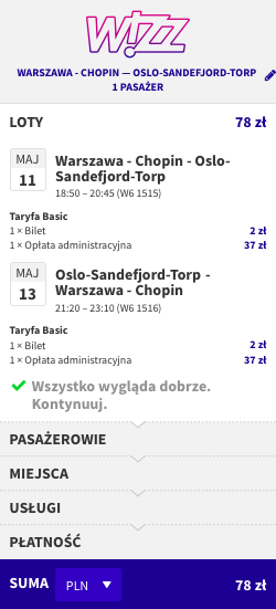 zarezerwuj lot do oslo