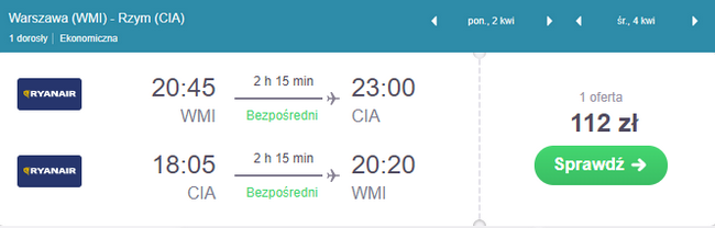 rezerwacja lotów do Rzymu