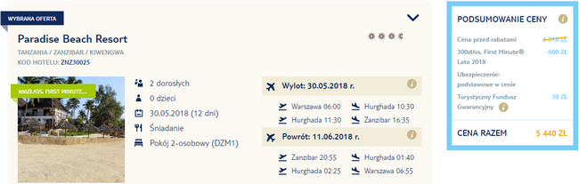 wczasy na Zanzibarze