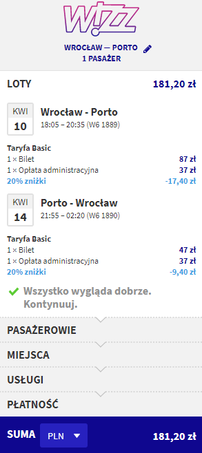 rezerwacja lotów do Porto