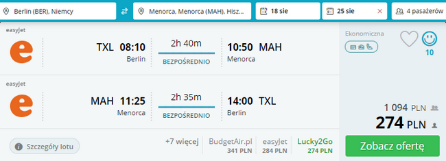 rezerwacja lotów z berlina na minorkę