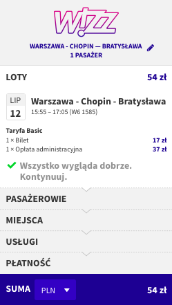 zareerwuj lot do bratysławy