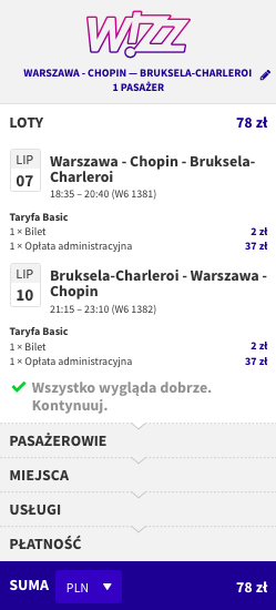 zarezerwuj lot do brukseli