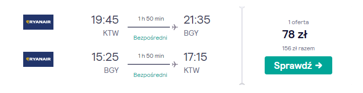 Loty do Bergamo