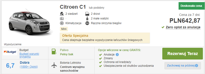 rezerwacja auta