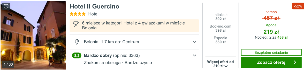 zarezerwuj hotel w bolonii