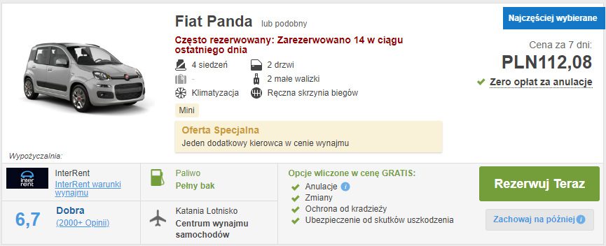 rezerwacja auta