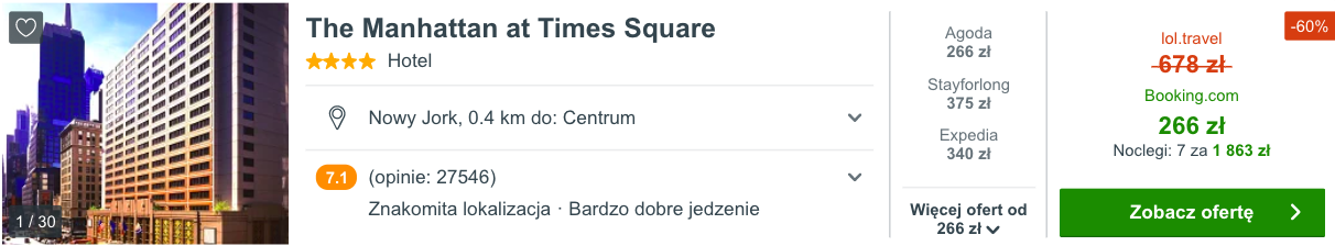 zarezerwuj hotel w nowym jorku