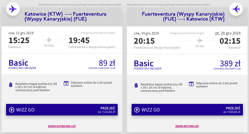 zarezerwuj loty na fuerteventure