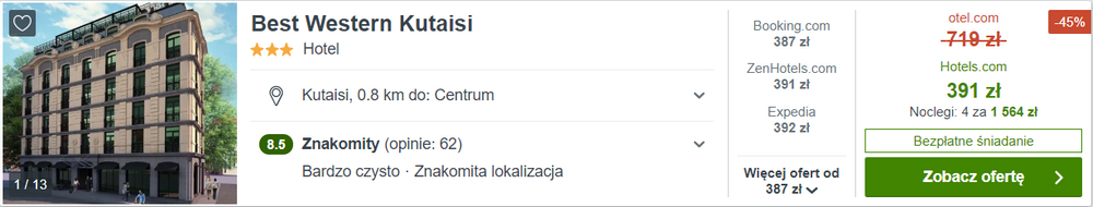 gruzja noclegi