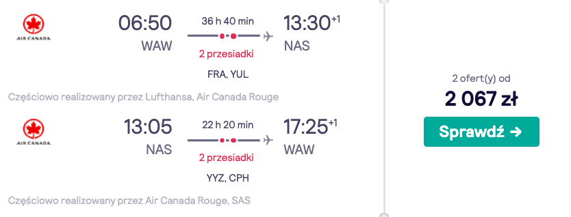 zarezerwuj loty na bahamy