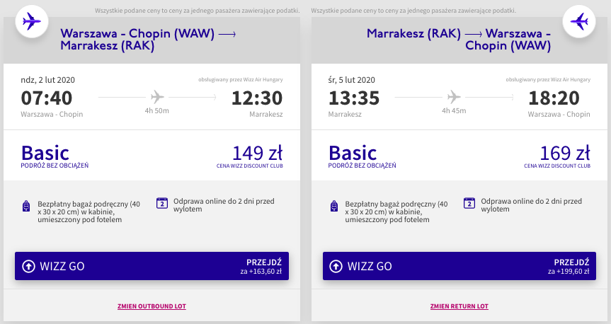 zarezerwuj loty do marrakeszu
