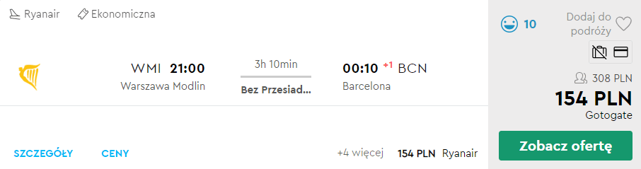 barcelona loty