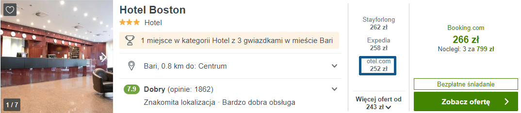 Hotel w Bari