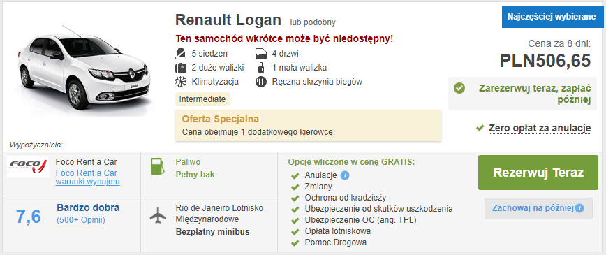 rezerwacja auta