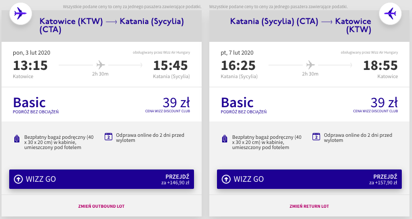 zarezerwuj loty do katanii