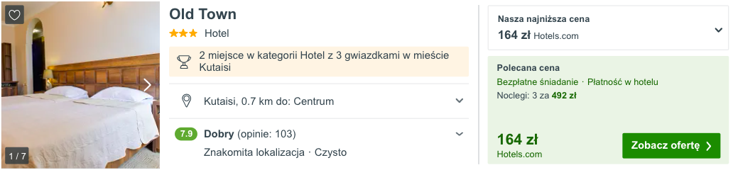 zarezerwuj hotel w kutaisi