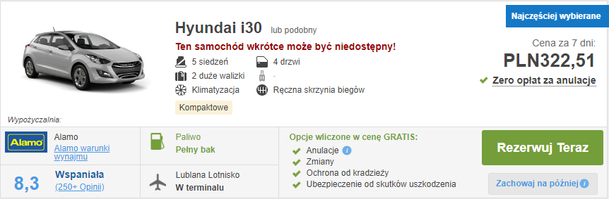 rezerwacja auta