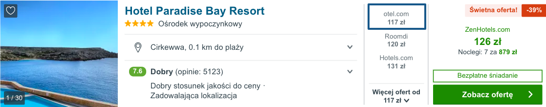 zarezerwuj hotel na malcie