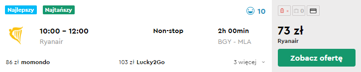 Lot na Maltę