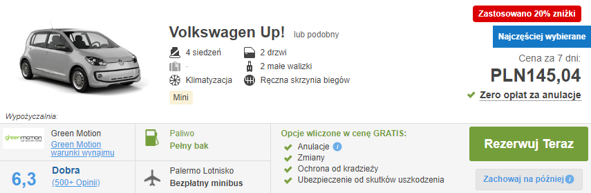 rezerwacja auta