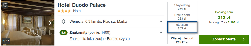 wenecja spanie