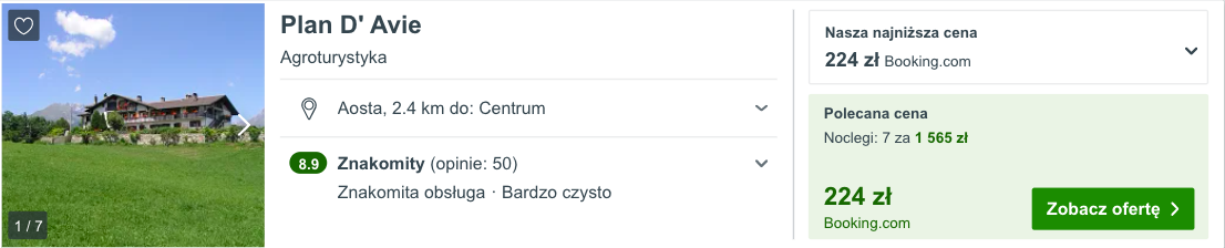 zarezerwuj hotel w aoscie