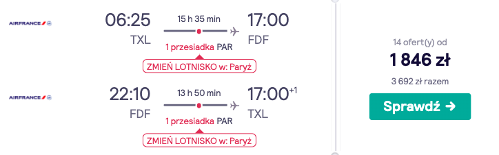 zarezerwuj loty na martynike