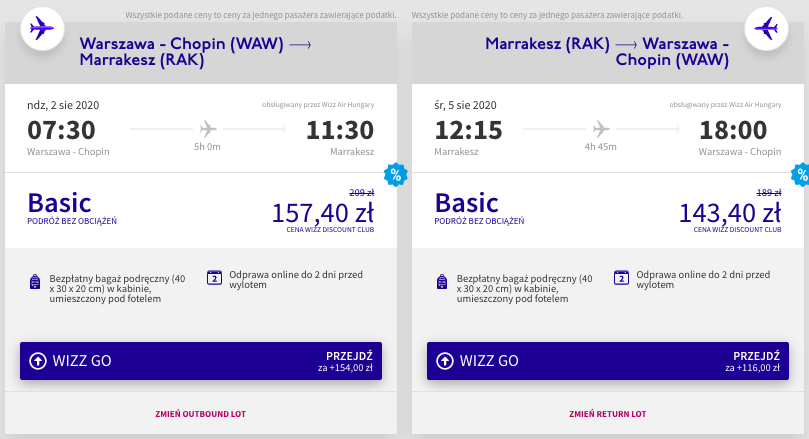zarezerwuj loty do marrakeszu