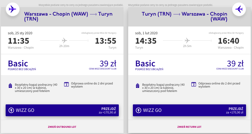 zarezerwuj loty do turynu