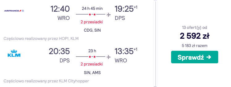 zarezerwuj loty na bali