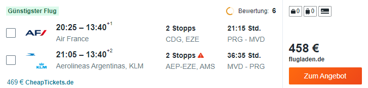 Loty do Ameryki Południowej