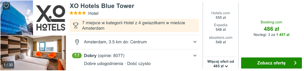 zarezerwuj hotel w amsterdamie