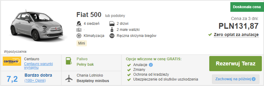 rezerwacja auta