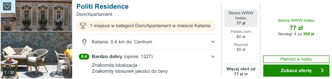 zarezerwuj hotel w katanii