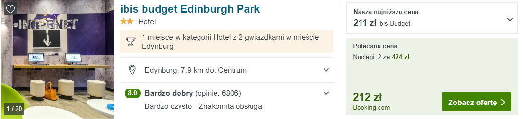 Hotel w Edynburgu