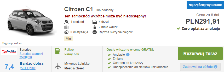 Auto w Lizbonie
