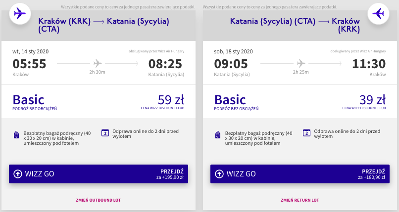zarezerwuj loty do katanii