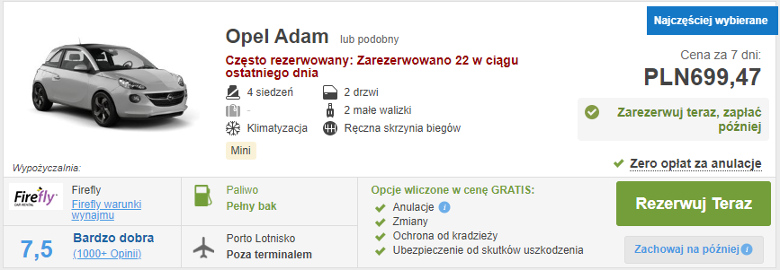rezerwacja auta